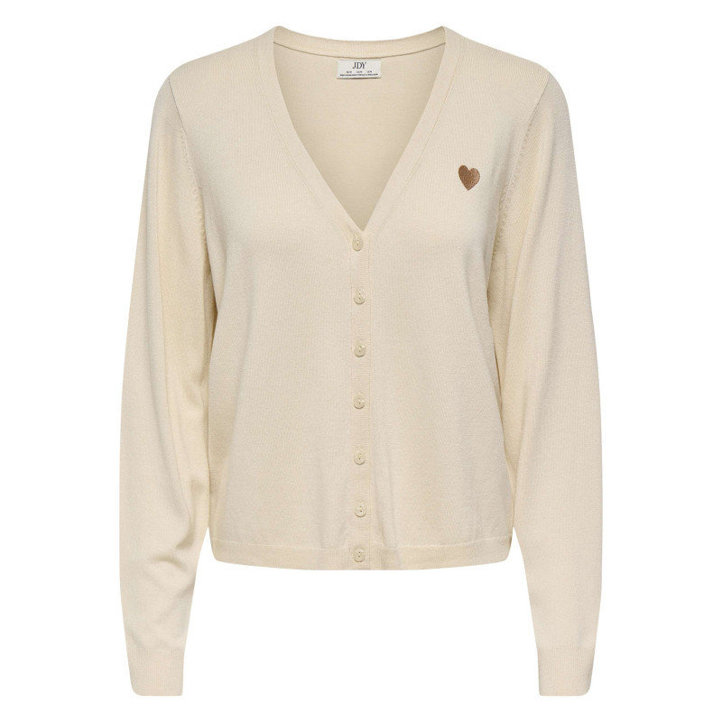 Jdy - Gilet écru Uni Avec Une Coupe Ajustée Et Des Manches Longues - Beige