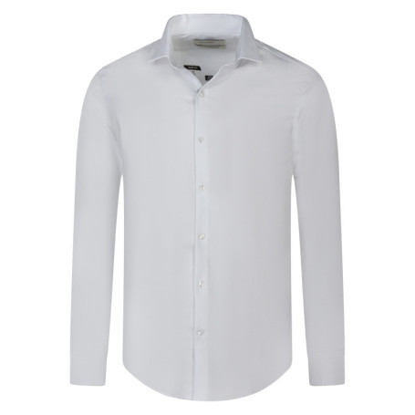 Chemise en coton blanche à coupe droite pourvue...