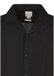 Thumbnail Chemise noire à coupe droite pourvue d'un col cubain et de manches courtes - Image 3