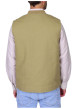 Thumbnail Blouson en coton kaki sans manche à coupe droite pourvu d'un col rond - Image 2