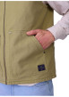 Thumbnail Blouson en coton kaki sans manche à coupe droite pourvu d'un col rond - Image 4