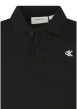 Thumbnail Polo noir uni en coton mélangé avec une coupe droite et un col à revers - Image 3