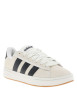 Thumbnail Baskets tennis blanches en cuir avec un talon plat et des lacets - Image 3