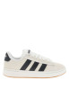 Thumbnail Baskets tennis blanches en cuir avec un talon plat et des lacets