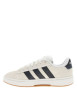Thumbnail Baskets tennis blanches en cuir avec un talon plat et des lacets - Image 2