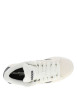 Thumbnail Baskets tennis blanches en cuir avec un talon plat et des lacets - Image 4
