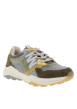 Thumbnail Baskets running olive et grises avec un talon plat et des lacets ronds - Image 3