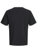 Thumbnail T-shirt en coton biologique noir à coupe droite pourvu de manches courtes - Image 2