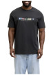 Thumbnail T-shirt en coton biologique noir à coupe droite pourvu de manches courtes - Image 3