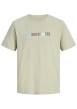Thumbnail T-shirt en coton biologique vert à coupe droite pourvu de manches courtes
