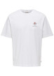 Thumbnail T-shirt en coton blanc uni pourvu d'un imprimé souris et d'un col rond