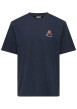 Thumbnail T-shirt en coton marine uni pourvu d'un imprimé casque de chantier