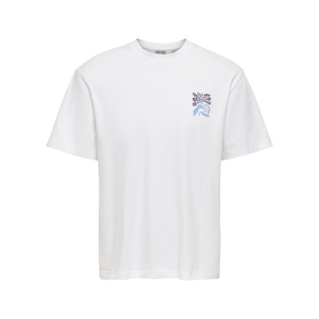 T-shirt en coton biologique blanc uni pourvu...