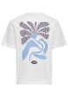 Thumbnail T-shirt en coton biologique blanc uni pourvu d'un imprimé fleur - Image 2