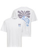 Thumbnail T-shirt en coton biologique blanc uni pourvu d'un imprimé fleur - Image 4