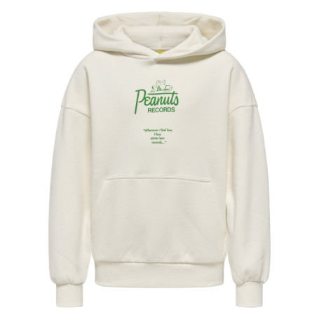 Sweat en coton mélangé écru uni pourvu d'un...
