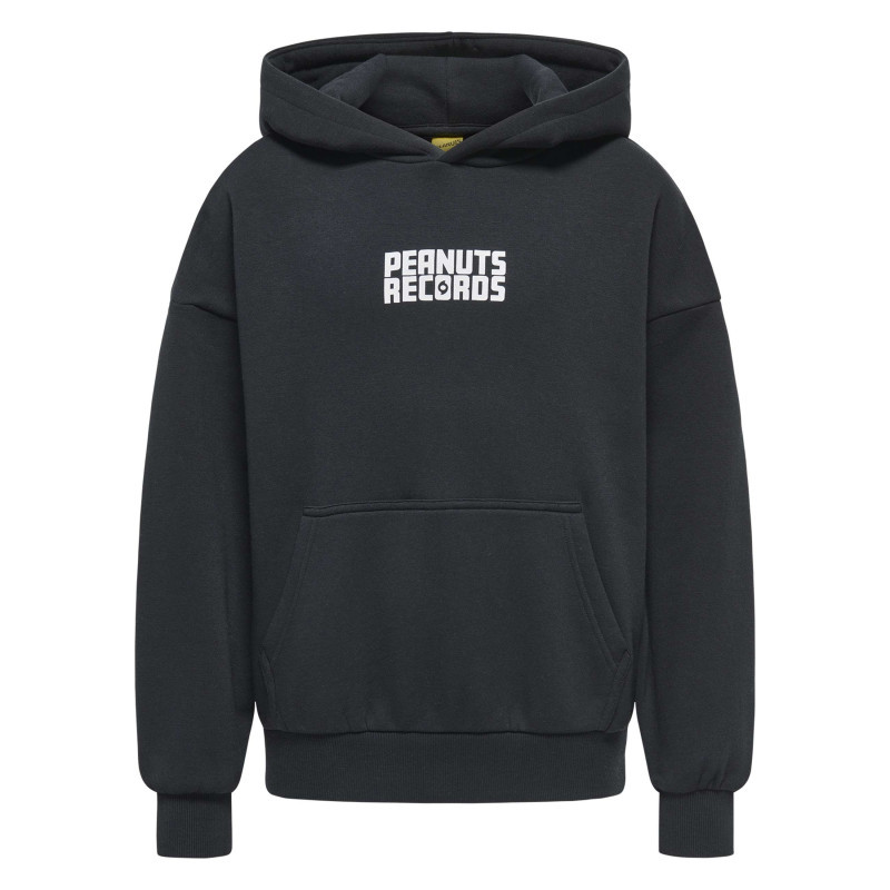 Only&sons - Sweat En Coton Mélangé Noir Uni Pourvu D'un Imprimé Snoopy Et D'une Capuche - Noir