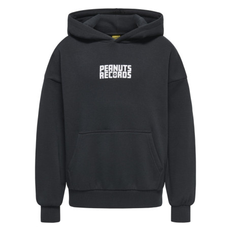 Sweat en coton mélangé noir uni pourvu d'un...