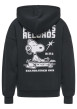 Thumbnail Sweat en coton mélangé noir uni pourvu d'un imprimé snoopy et d'une capuche - Image 2