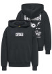 Thumbnail Sweat en coton mélangé noir uni pourvu d'un imprimé snoopy et d'une capuche - Image 4