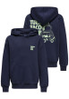 Thumbnail Sweat en coton mélangé marine uni pourvu d'un imprimé foodtruck - Image 3