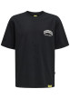 Thumbnail T-shirt en coton noir uni pourvu d'un imprimé snoopy et d'un col rond