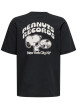 Thumbnail T-shirt en coton noir uni pourvu d'un imprimé snoopy et d'un col rond - Image 2