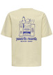 Thumbnail T-shirt en coton beige uni pourvu d'un imprimé snoopy et d'un col rond - Image 2