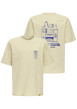 Thumbnail T-shirt en coton beige uni pourvu d'un imprimé snoopy et d'un col rond - Image 3