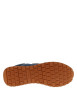 Thumbnail Baskets running en cuir bleu marine à talon plat avec deux paires de lacets - Image 5