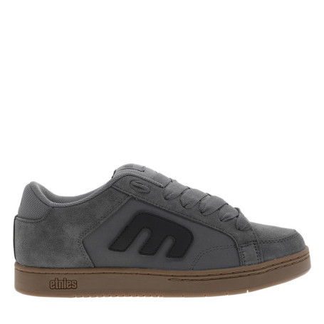 Baskets skate grises à talon plat avec des...
