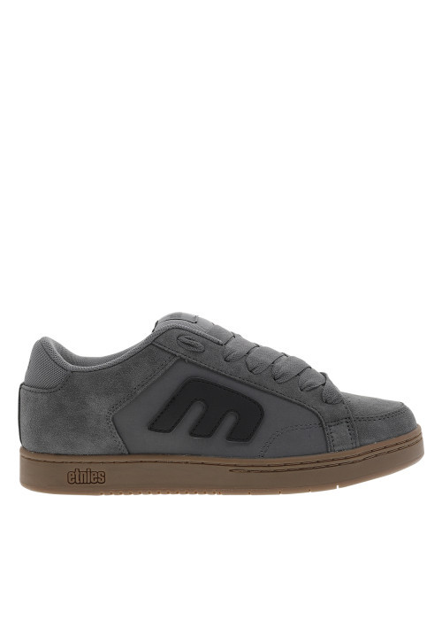 Baskets skate grises à talon plat avec des...