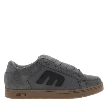 Baskets skate grises à talon plat avec des...