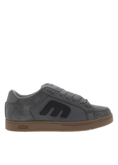Baskets skate grises à talon plat avec des...