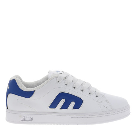 Baskets skate en cuir blanches avec un talon...