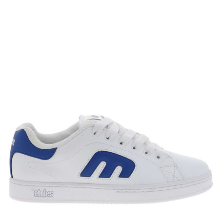Baskets skate en cuir blanches avec un talon...