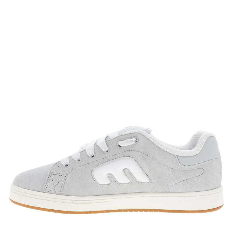 Etnies - Baskets Skate En Cuir Grises Avec Un Talon Plat Et Des Lacets - Gris