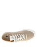 Thumbnail Tennis beiges avec une fermeture à lacets et des surpiqûres blanches - Image 4
