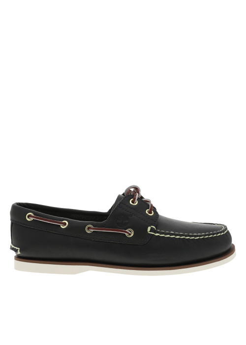 Mocassins en cuir bleus à semelle plate avec...