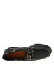 Thumbnail Mocassins en cuir bleus à semelle plate avec des œillets dorés sur le pourtour - Image 4