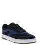 Thumbnail Baskets bleu marine en cuir avec un talon plat et des lacets - Image 3