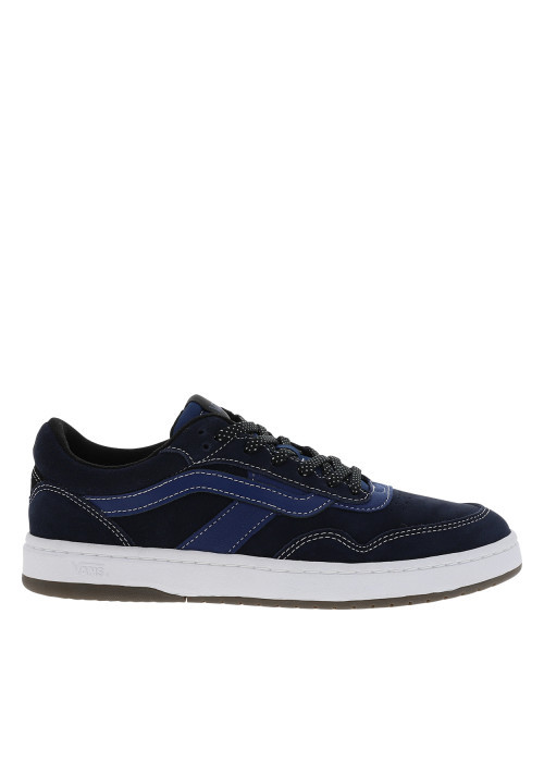 Baskets bleu marine en cuir avec un talon plat...