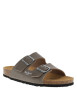 Thumbnail Mules grises à talon plat avec une fermeture à boucle à ardillon - Image 3