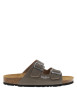 Thumbnail Mules grises à talon plat avec une fermeture à boucle à ardillon