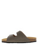 Thumbnail Mules grises à talon plat avec une fermeture à boucle à ardillon - Image 2