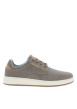 Thumbnail Baskets basses taupe à talon plat avec un patch sur la languette