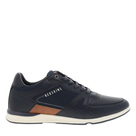 Sneakers bleu marine à talon plat avec un patch...