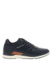 Thumbnail Sneakers bleu marine à talon plat avec un patch de la marque sur la languette
