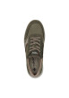Thumbnail Baskets running en cuir kaki à talon plat avec des lacets et un zip latéral - Image 4