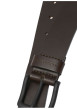 Thumbnail Ceinture en cuir de buffle brune pourvue d'une double ardillon noire - Image 2